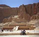 In front of queen Hatshepsut's temple